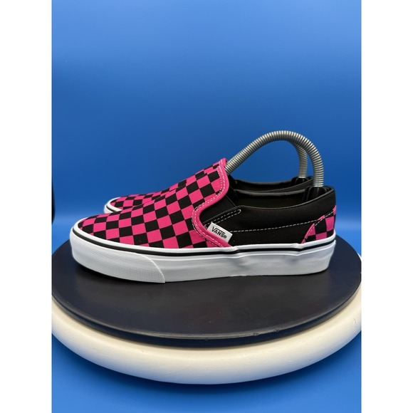 Vans Shoes - Vans Slip-On Checkerboard Womens Size 8 Hot Pink Black Skate Shoe Sneakers